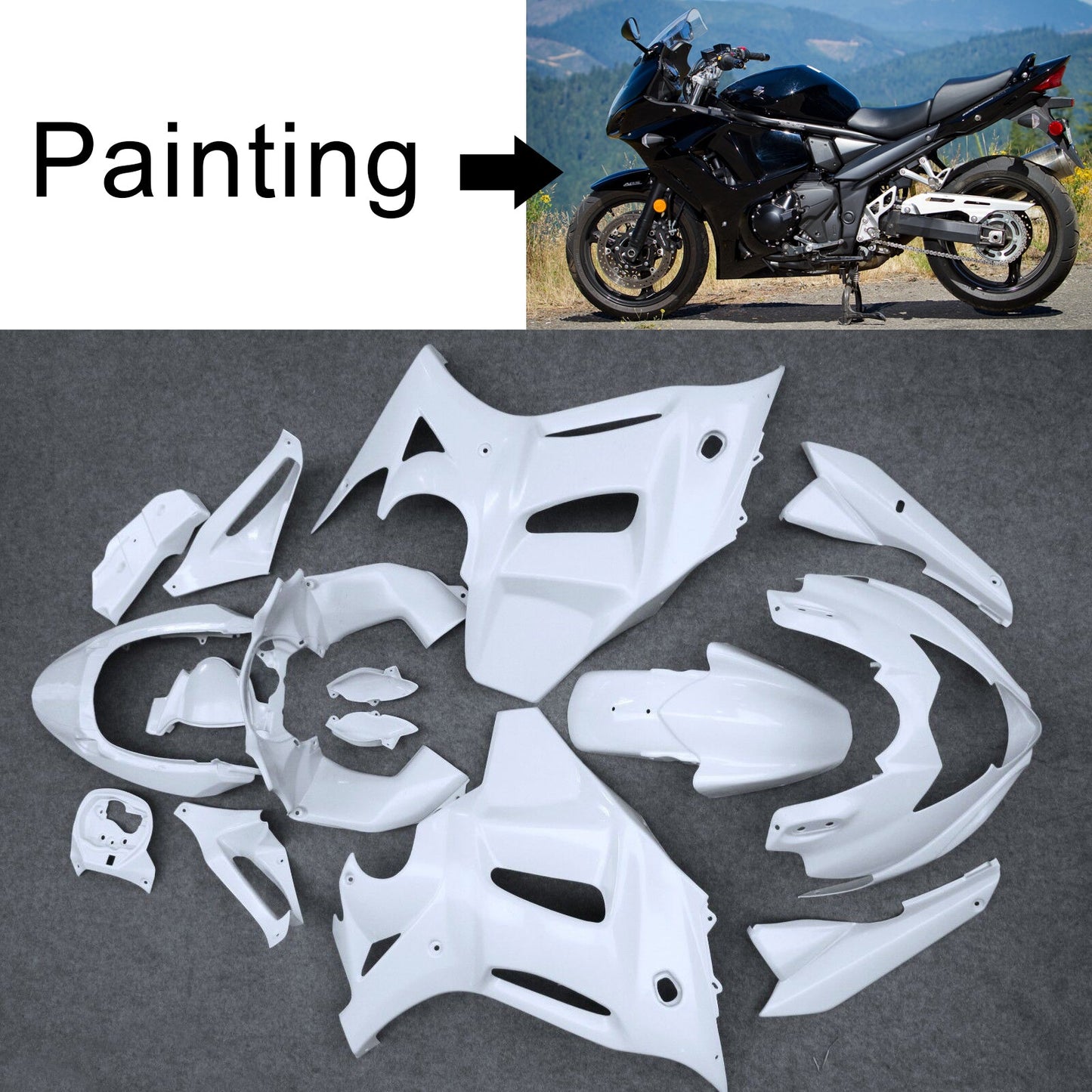 2012-2014 Suzuki GSX1250 FA Amotopart Injection Fairing Kit Bodywork Plastic ABS #105