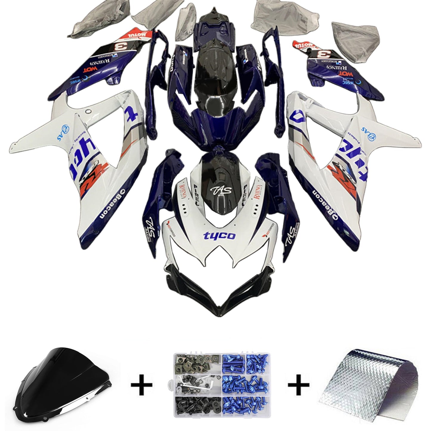 2008-2010 Suzuki GSXR 600/750 K8 Fairing Kit Bodywork Plastic ABS