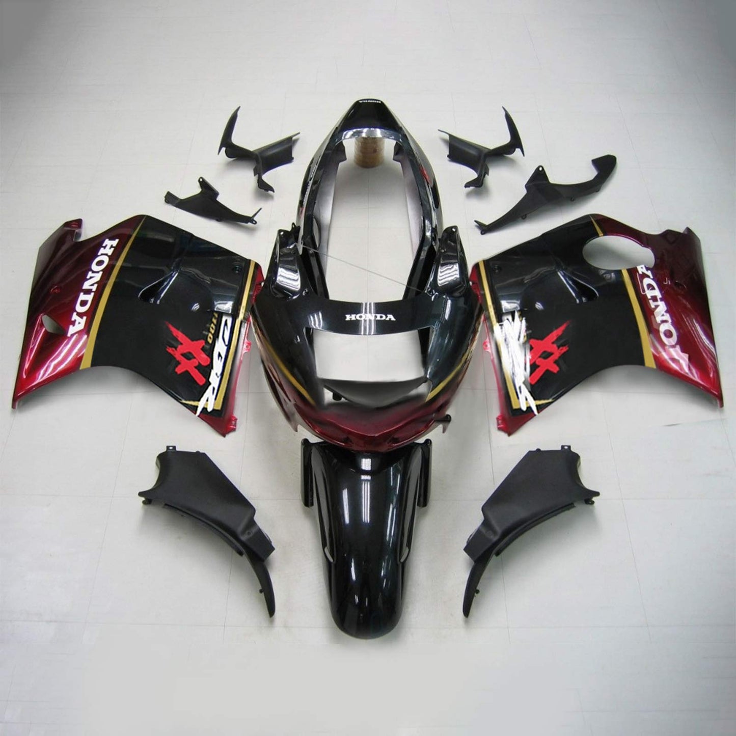 1996-2007 Honda CBR1100XX SuperBlackBird Amotopart Injection Fairing Kit Bodywork ABS #101