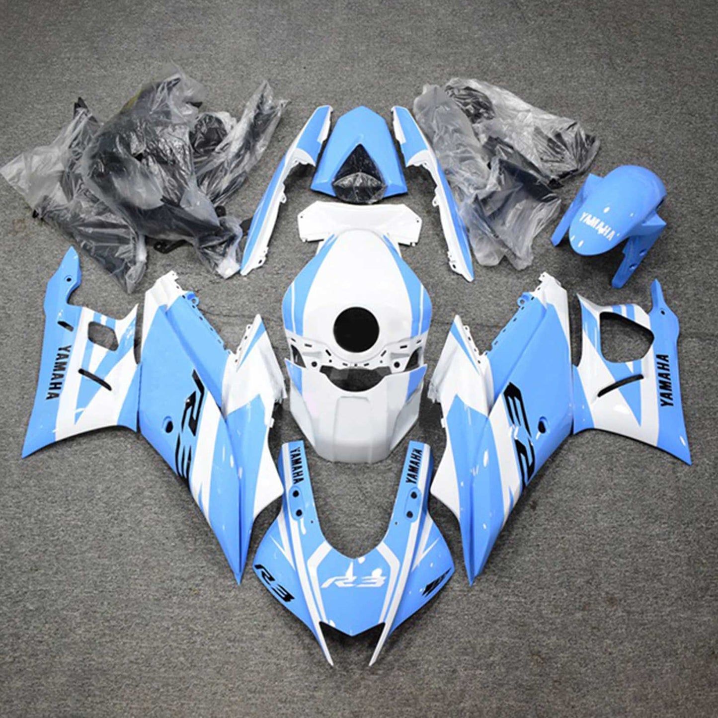 2022-2023 Yamaha YZF-R3 R25 Injection Fairing Kit Bodywork Plastic ABS #123