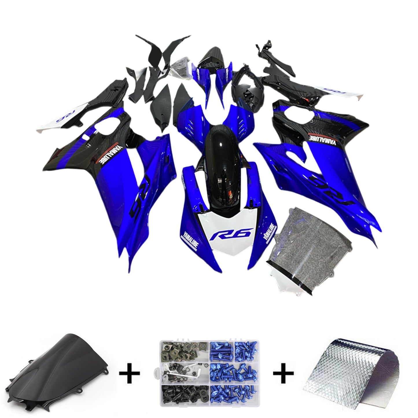 2017-2022 Yamaha YZF-R6 Fairing Kit Bodywork Plastic ABS