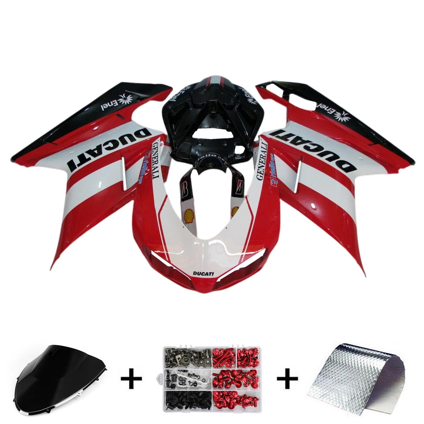 2007-2011 Ducati 1098 1198 848 Fairing Kit Bodywork ABS