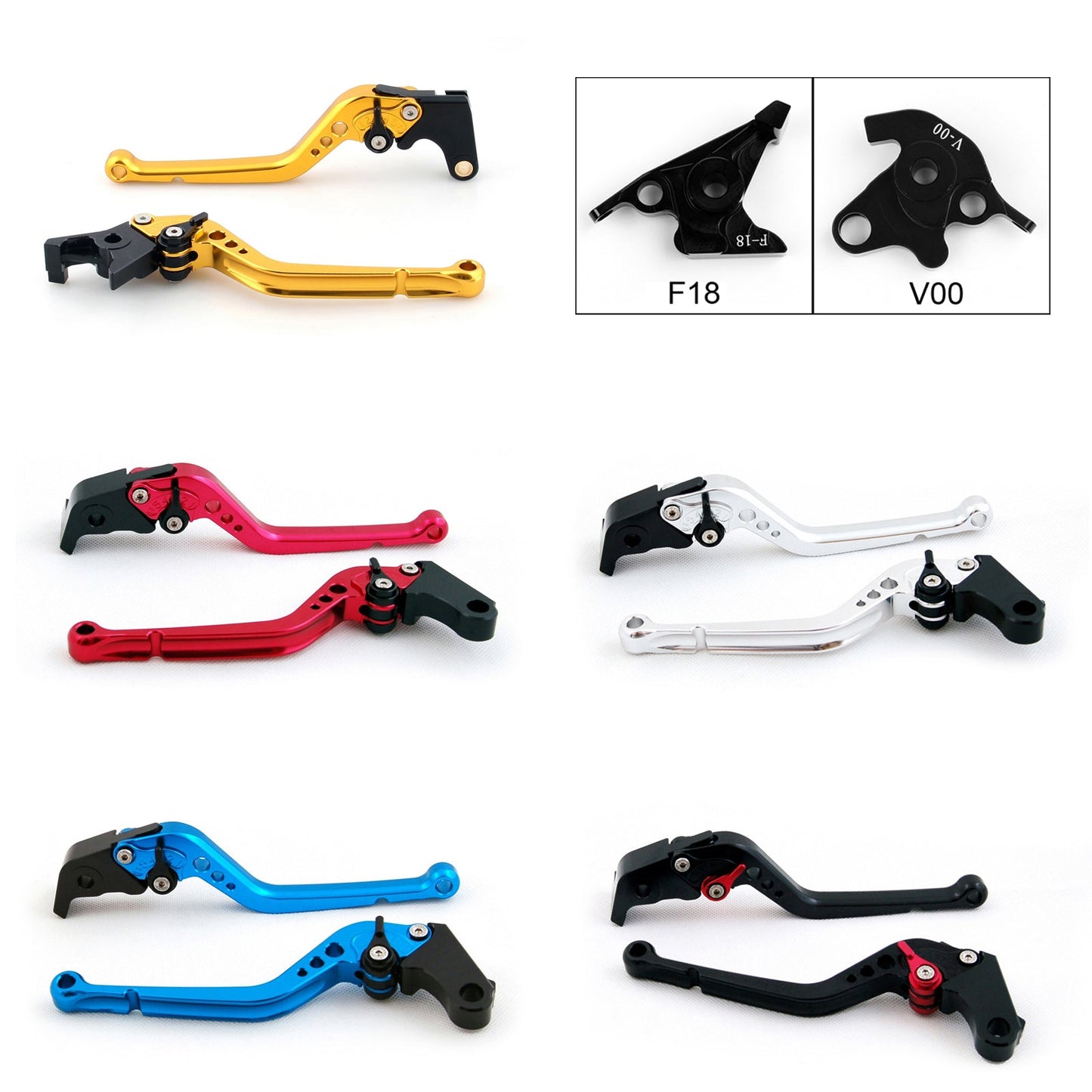 Brake Clutch Levers For Honda VFR 750 800 VTR1000F/FIRESTORM CBF1000 Black