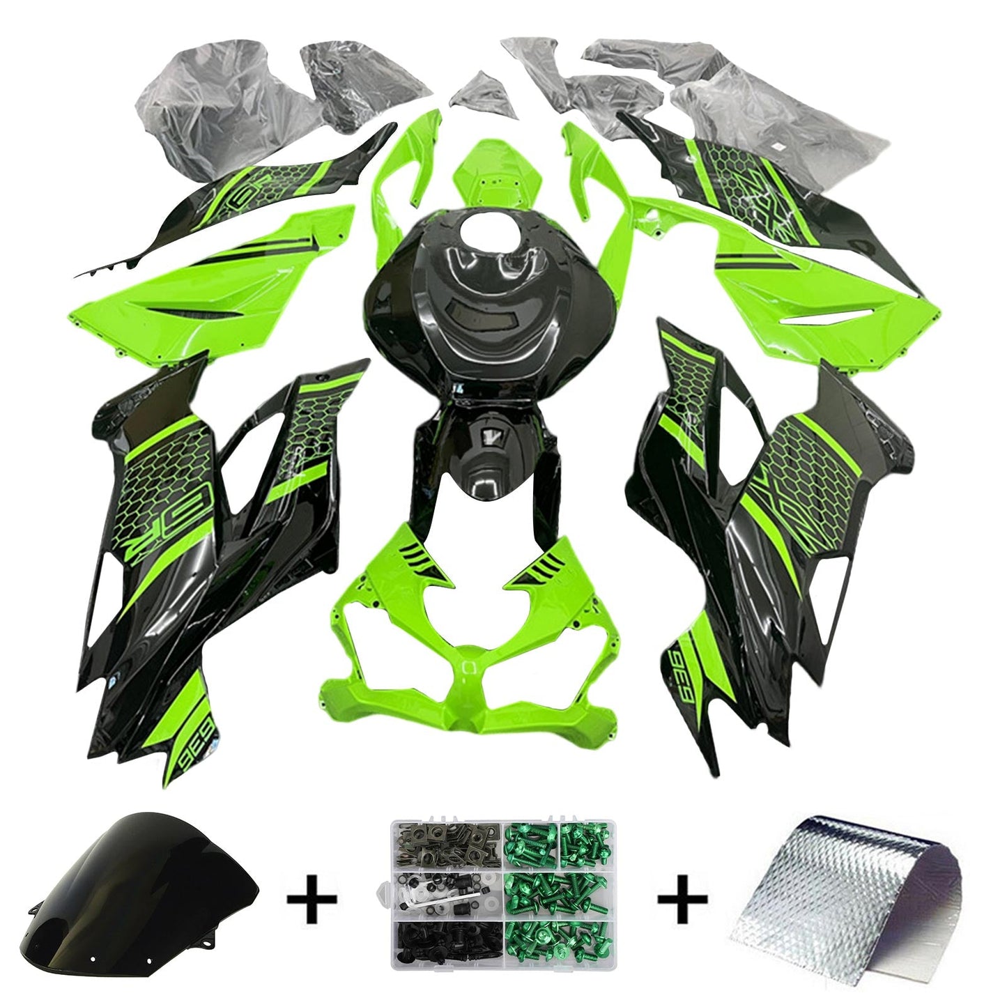 2019-2023 Kawasaki ZX6R Fairing Kit Bodywork Plastic ABS