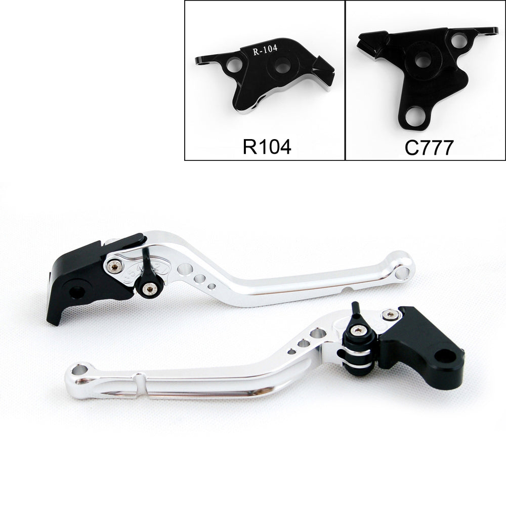 Long Brake Clutch Levers For Yamaha V-MAX 2009-2014 Black