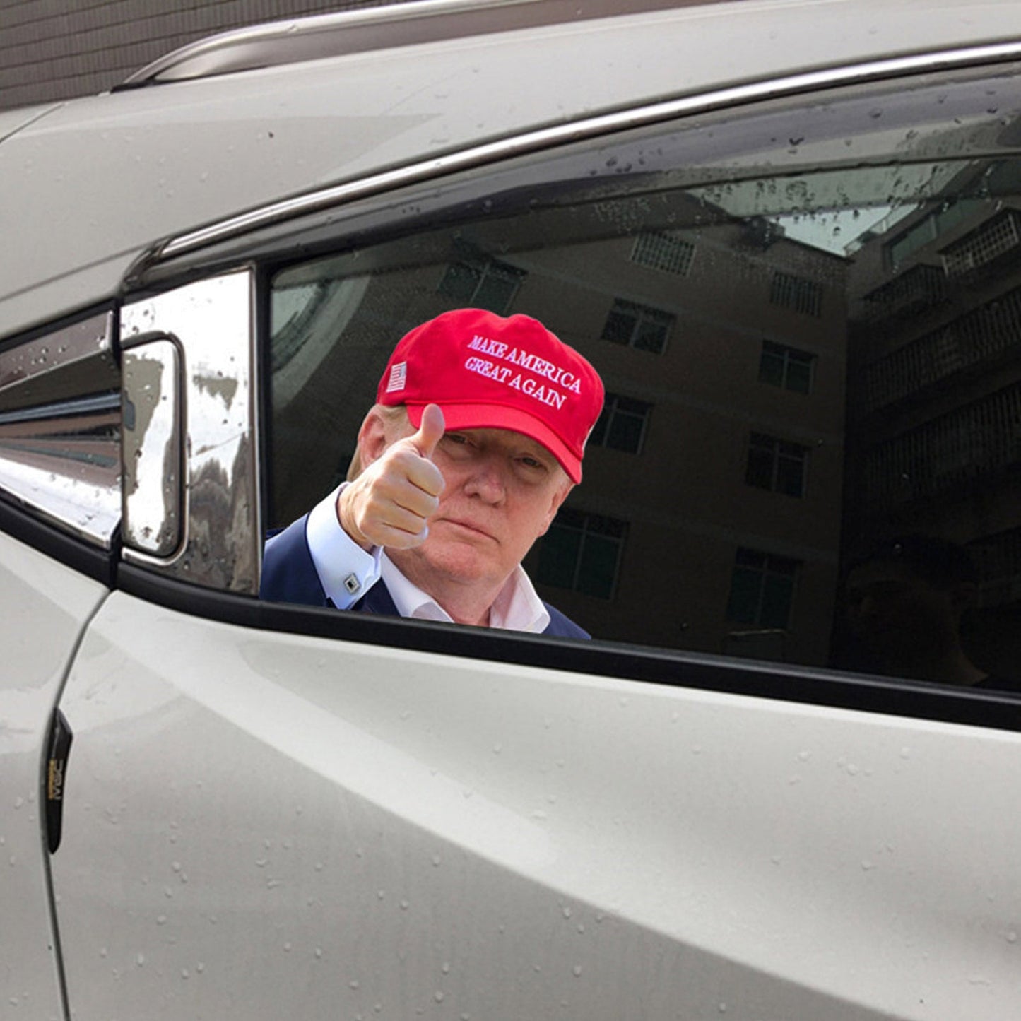 Car Window Sticker Life Person Size Passenger Ride With Trump President 2020 R