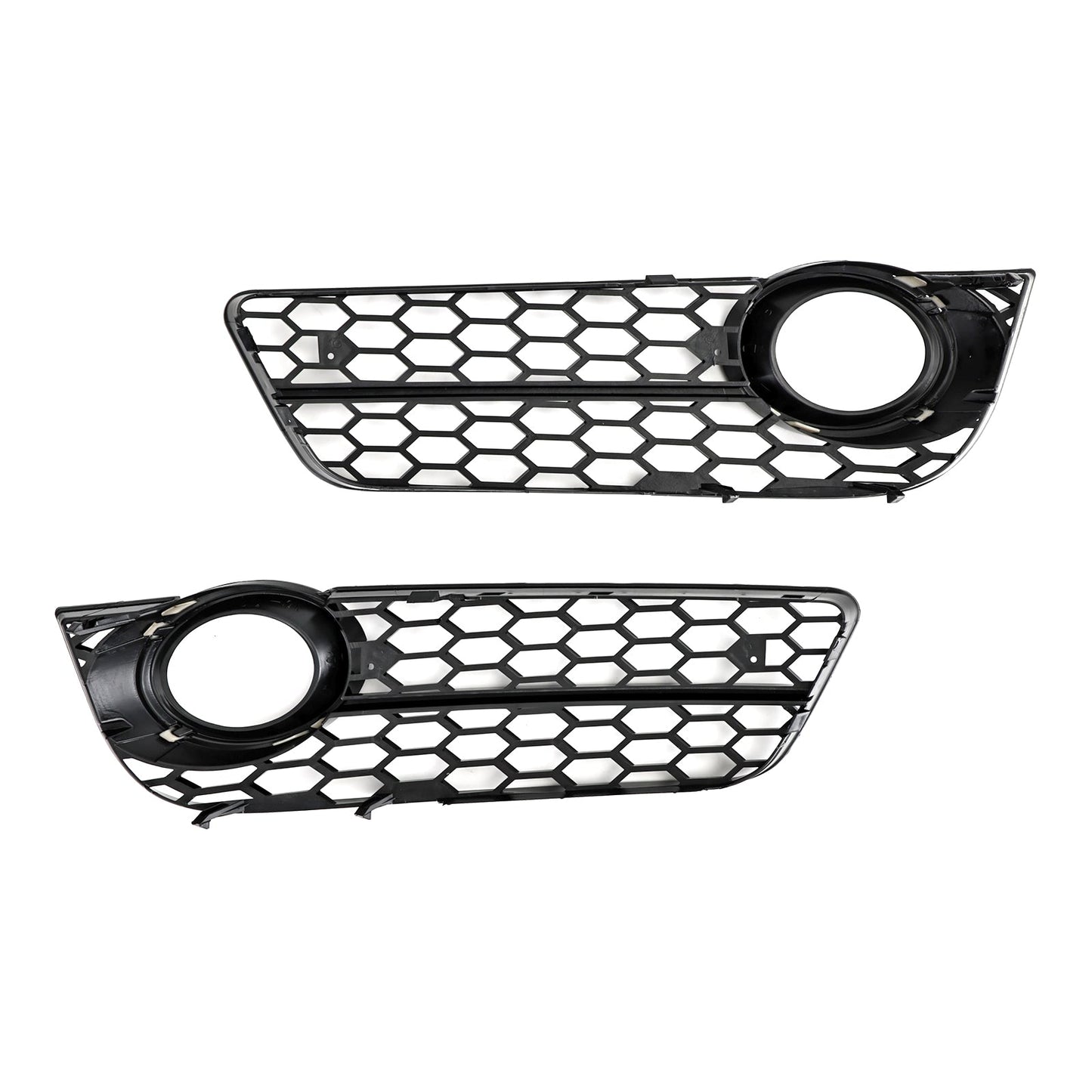 2007-2011 Audi A5 Pair Honeycomb Front Fog Lamp Cover Grille Grill