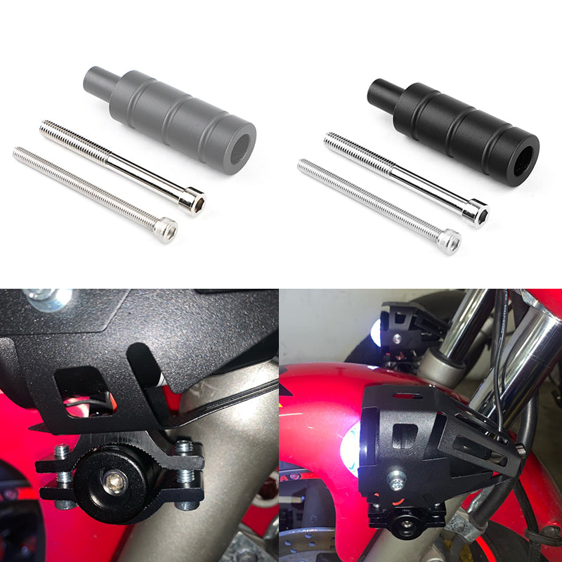 Black M8 M6 Motorcycle Headlight Fog Light Mount Bracket Extender Support Bar