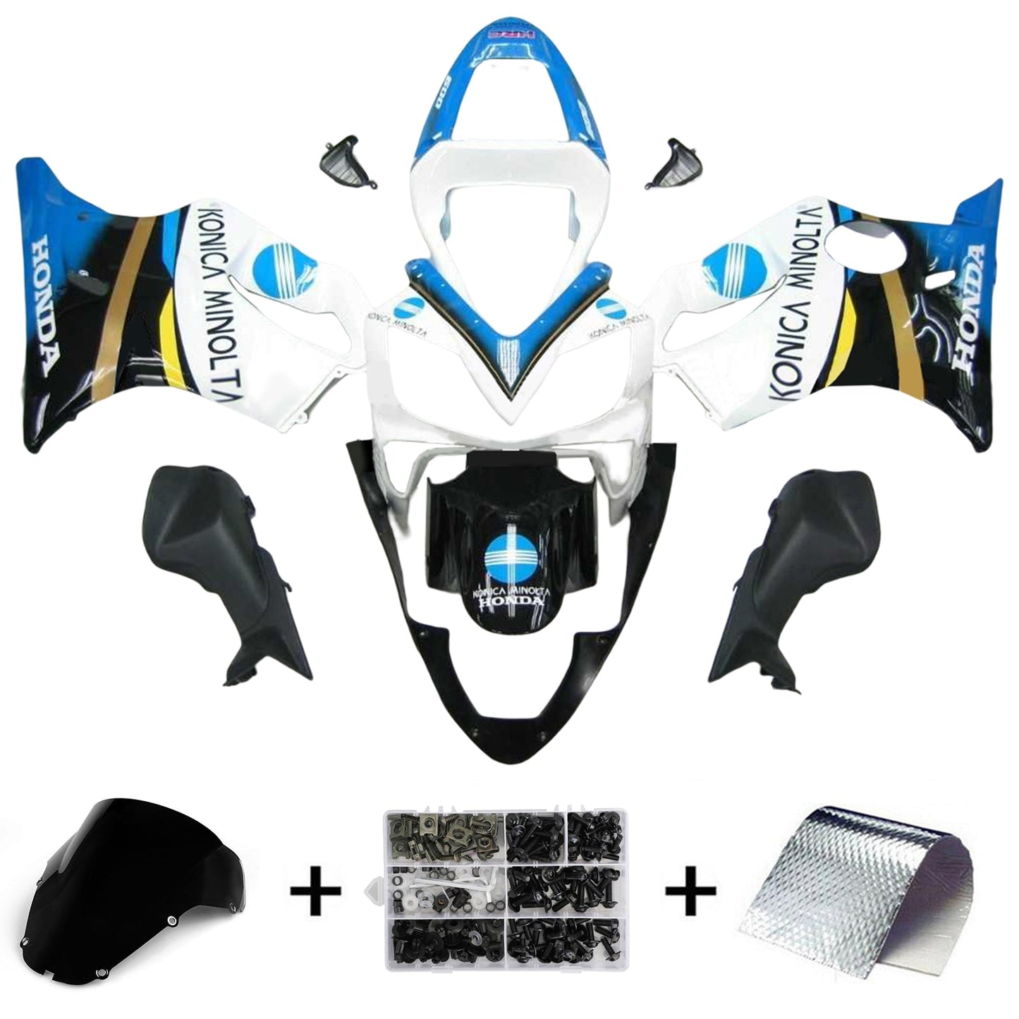 2001-2003 Honda CBR600 F4i Injection Fairing Kit Bodywork Plastic ABS #104