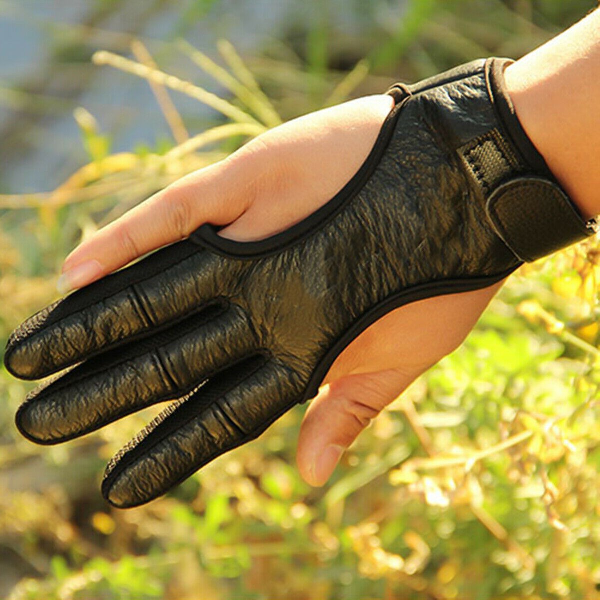 Finger Glove Tab Protector Huntin Leather Gear 3 Guard Bow Archery Traditional