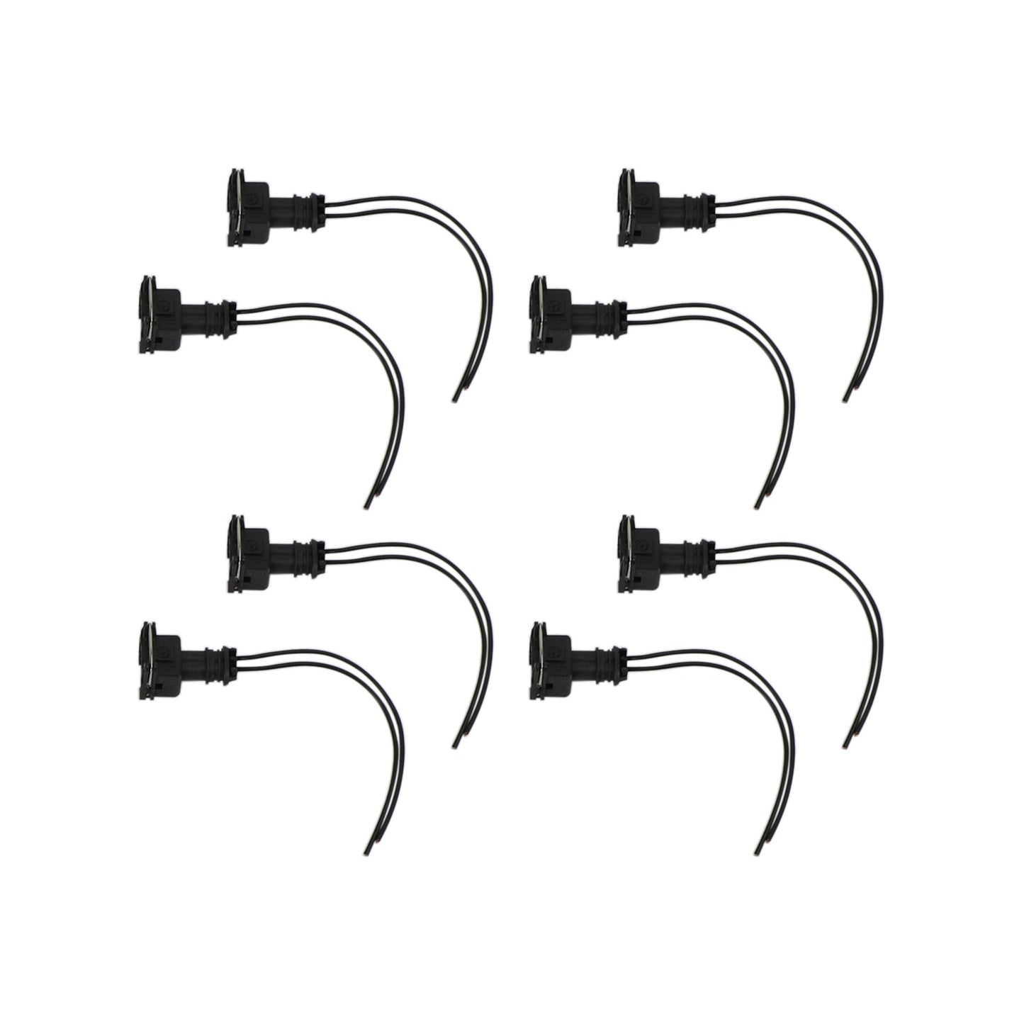 8PCS EV1 OBD1 Pigtail Cut Splice Fuel Injectors Connector Wiring Plugs Clips