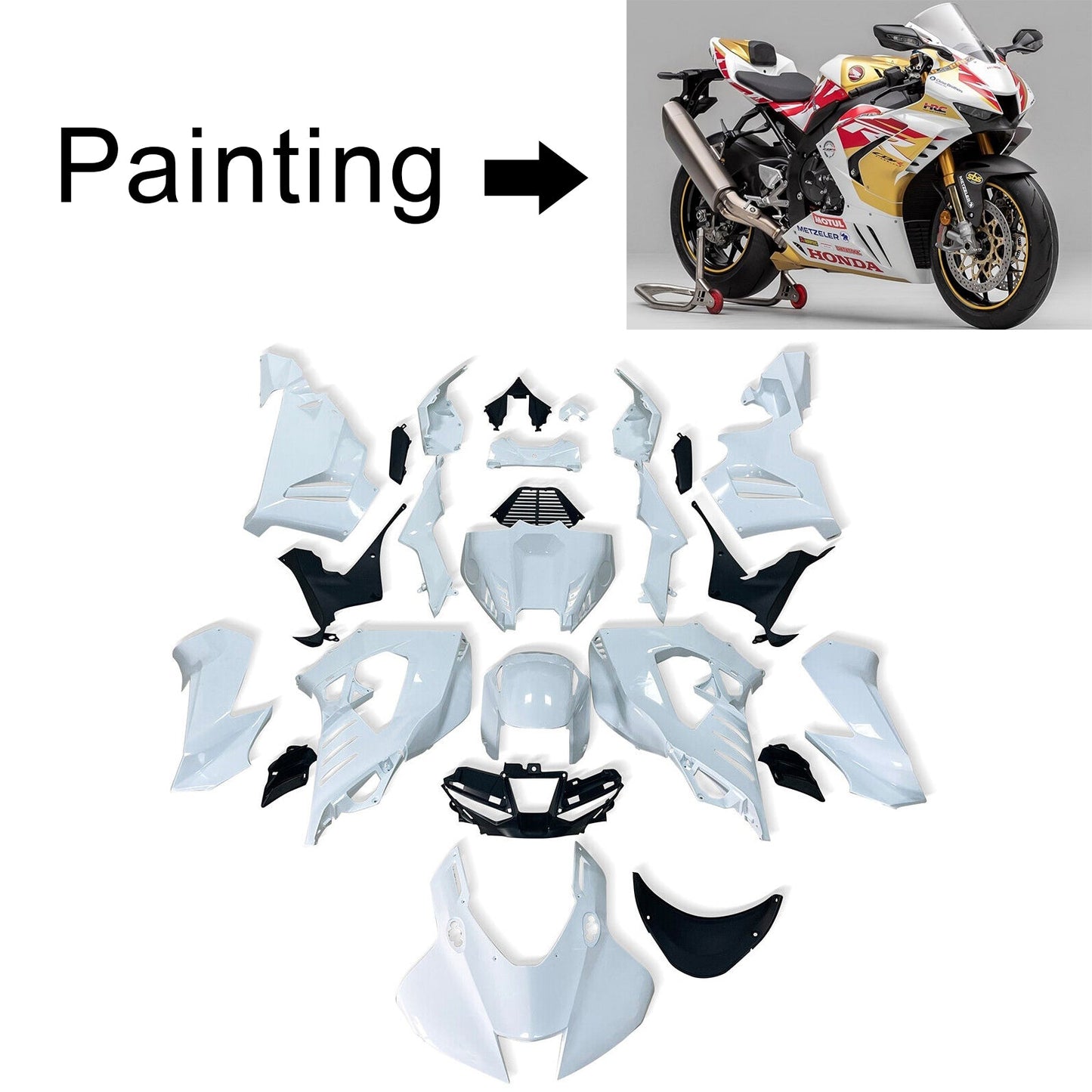 2020-2022 Honda CBR1000RR-R Amotopart Injection Fairing Kit Bodywork Plastic ABS #106