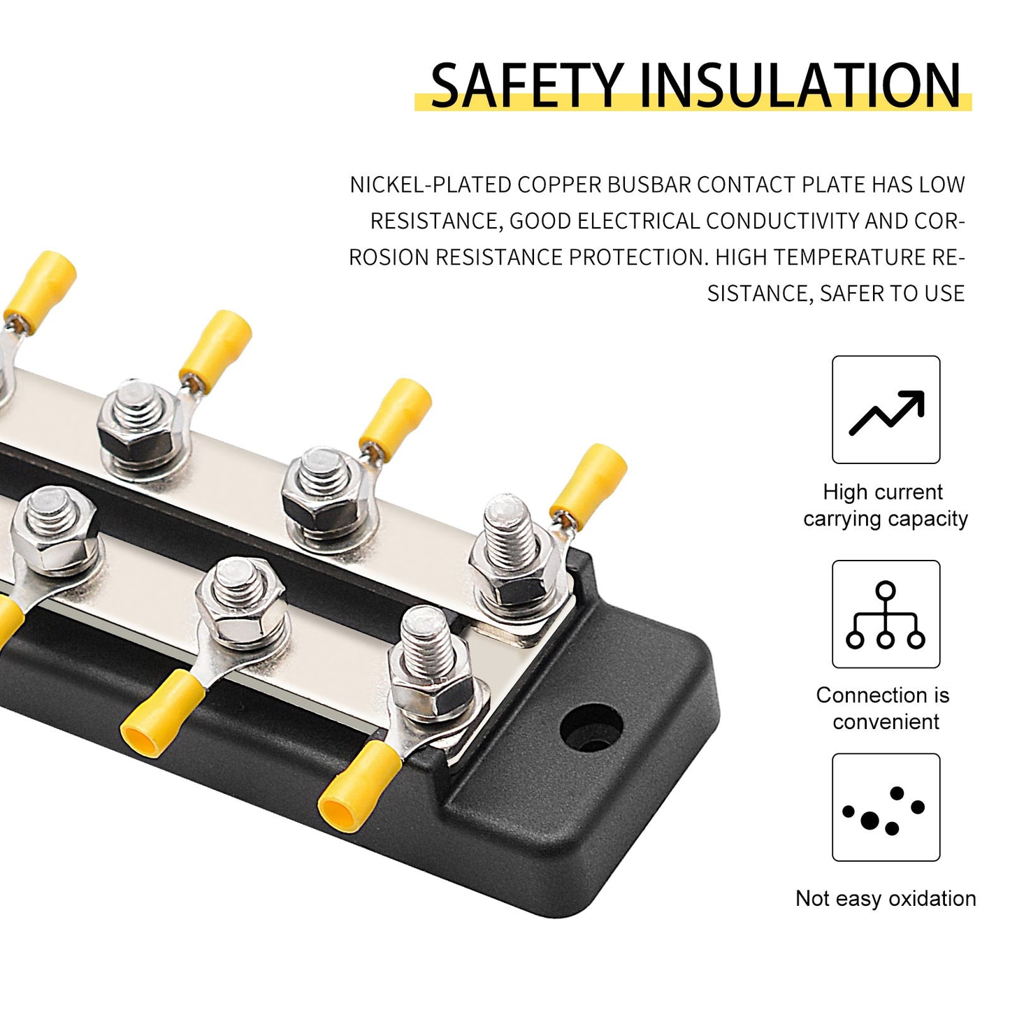 2/4/6/12 Way Dual-row Car Bus Bar Block Distribution Terminal For Auto Marine