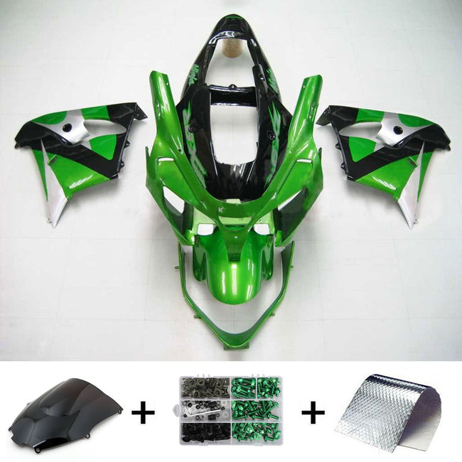 2002-2003 Kawasaki ZX9R Amotopart Injection Fairing Kit Bodywork Plastic ABS #116