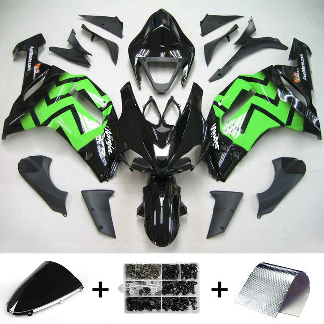 2007-2008 Kawasaki ZX6R 636 Amotopart Injection Fairing Kit Bodywork Plastic ABS #128