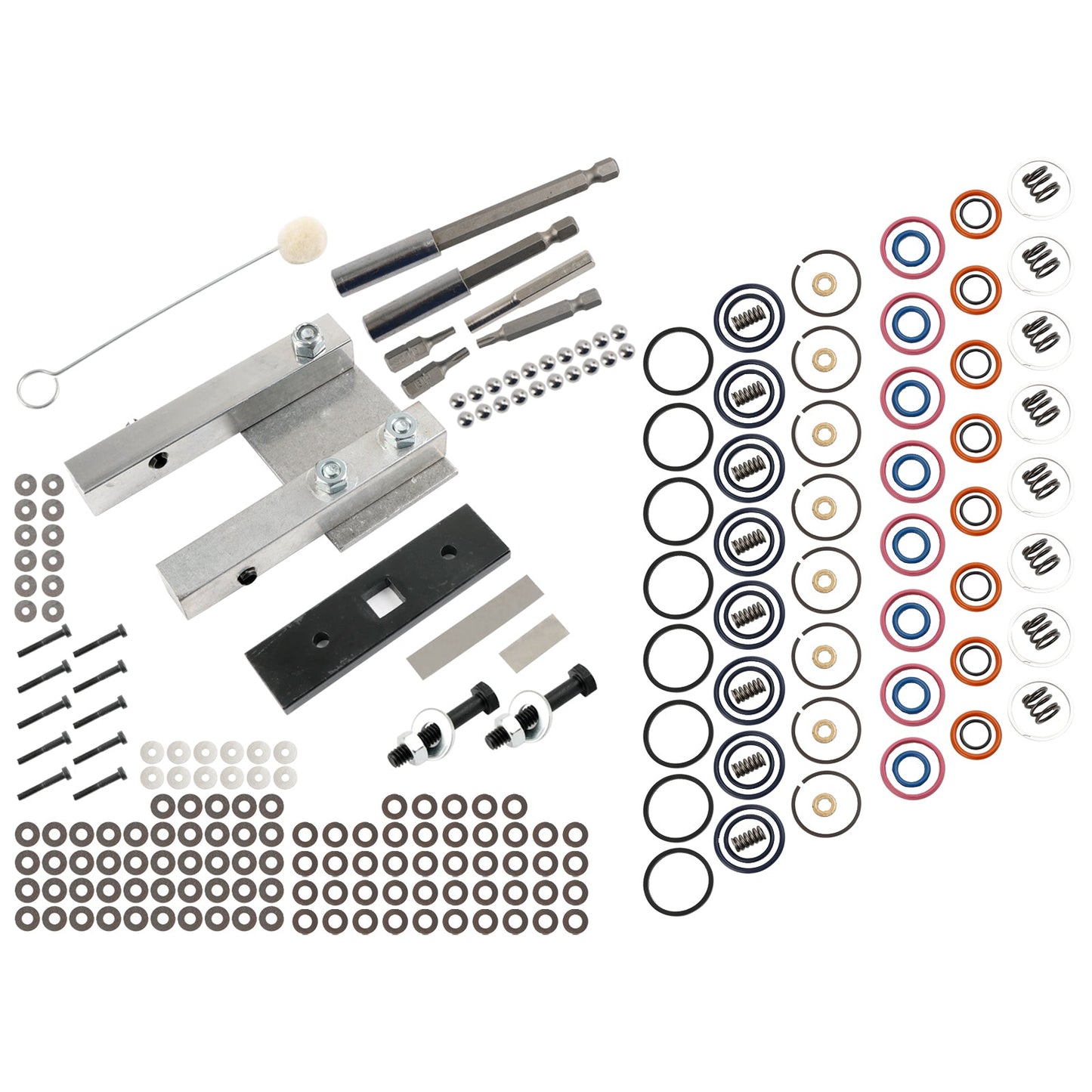 Injector Rebuild Kit Fit 7.3L Power Stroke 94-03 W/Vice Clamp And Tools Spring