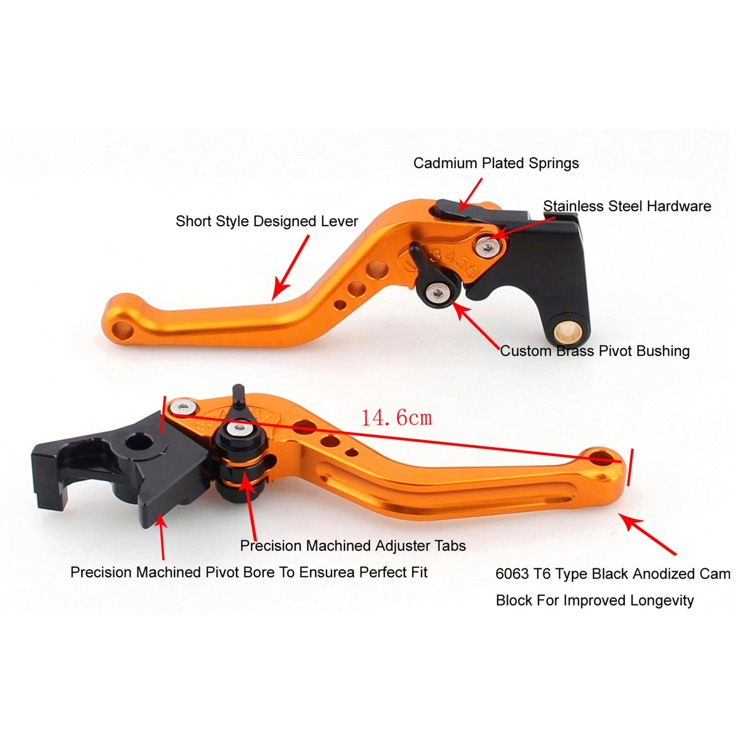 Motorcycle Short Clutch Brake Lever fit for VESPA GTS 300 Super