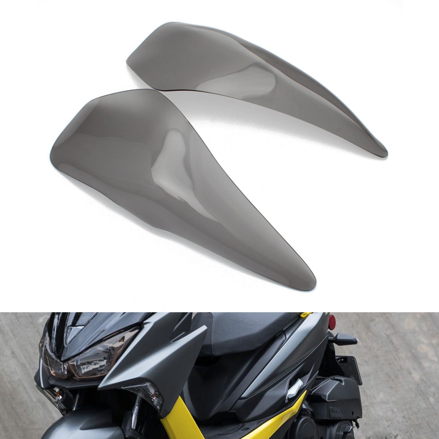 Front Headlight Lens Protection Cover Clear Fit For Yamaha Force 155 2016-2021