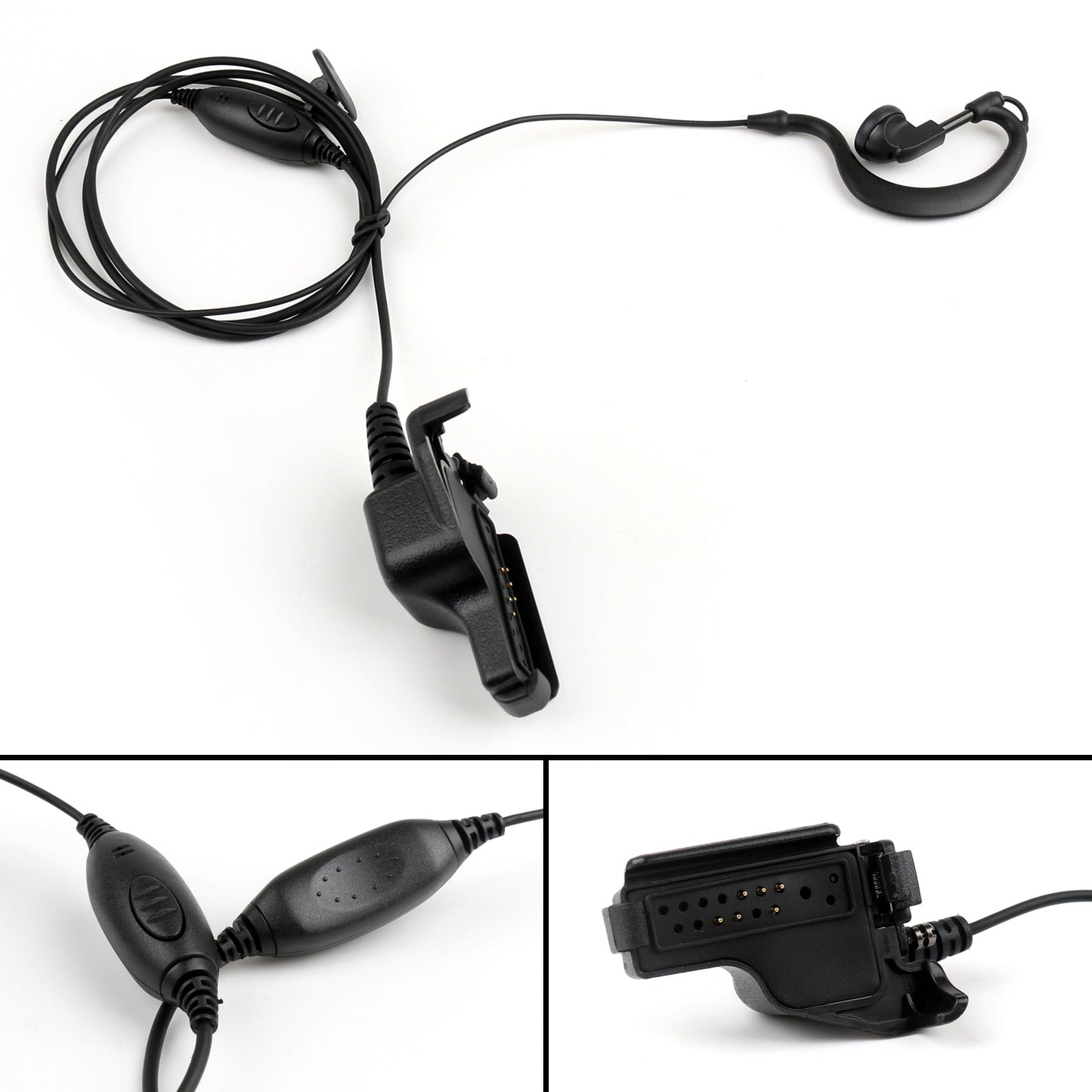 1x G-Shape Ear Hook Earpiece Headset PTT MIC For Motorola XTS5000 MTX838 GP1200