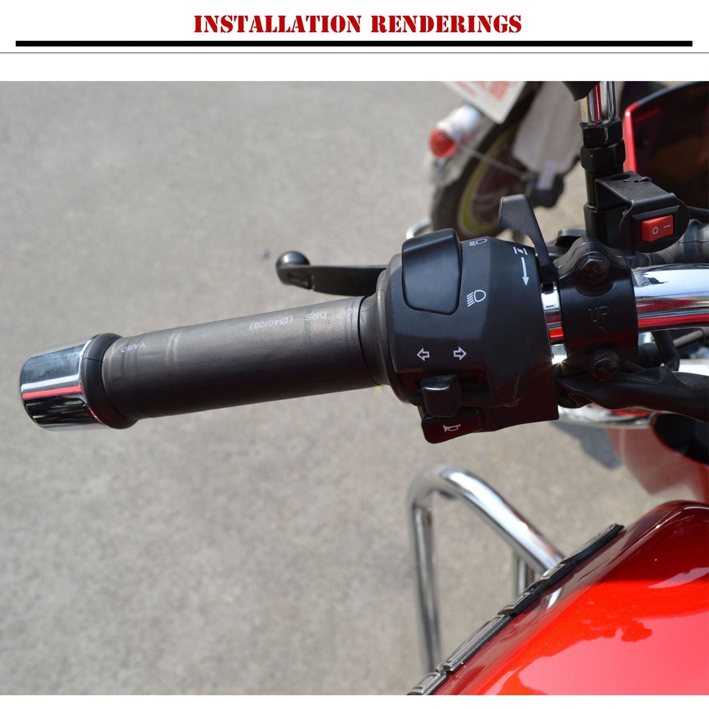 12V Warmer Heated Handlebar Shrinkable Hot Grips Bars Universal For Motorcycle