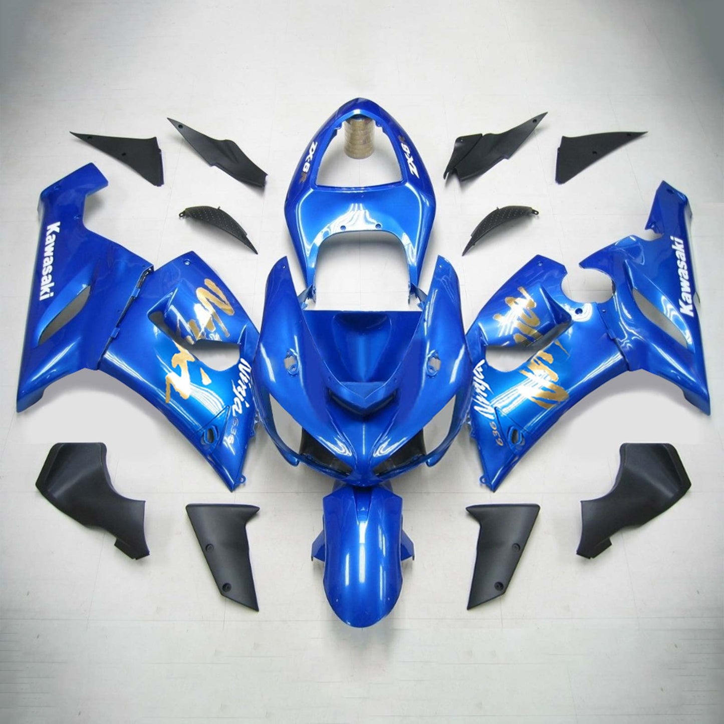 2005-2006 Kawasaki ZX6R 636 Amotopart Injection Fairing Kit Bodywork Plastic ABS #118