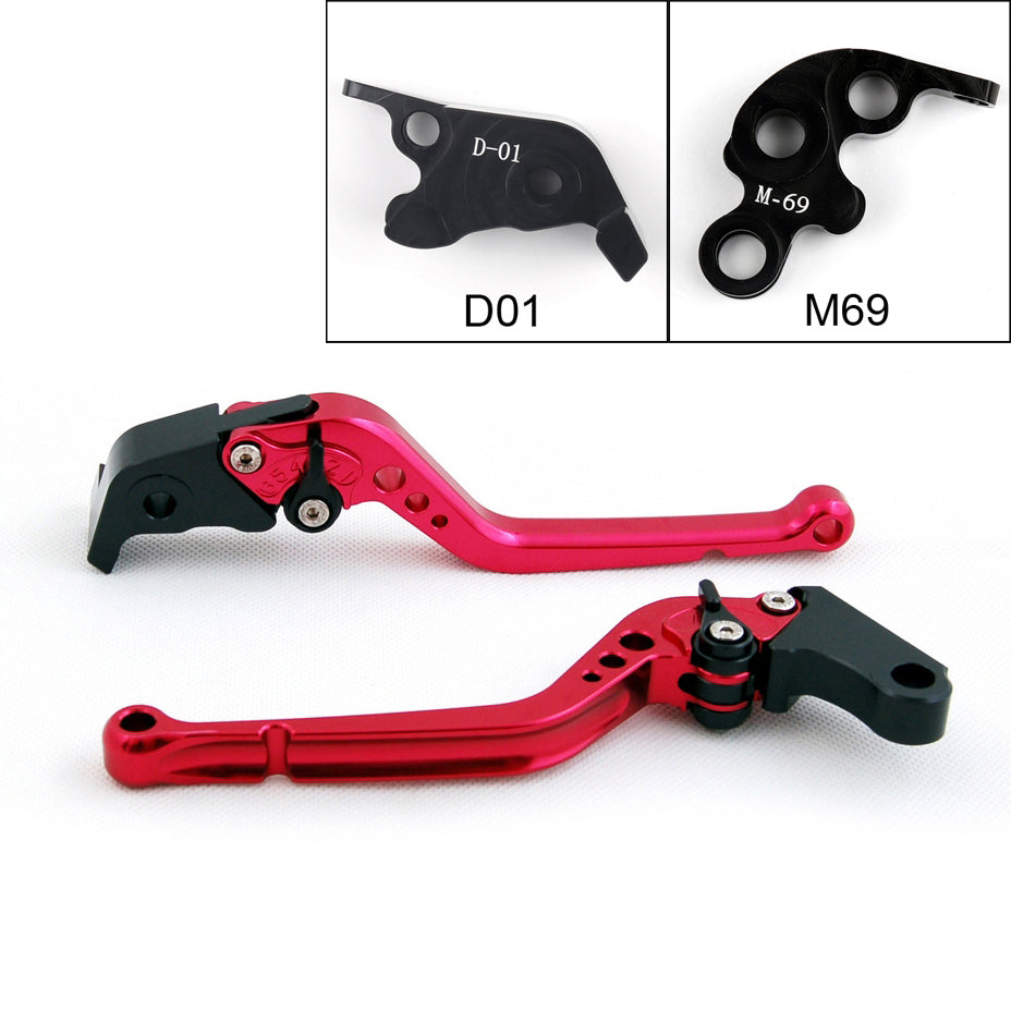 Long Brake Clutch Levers For KTM 990 SMR/SMT 2009-2013 (D01/M69) Black