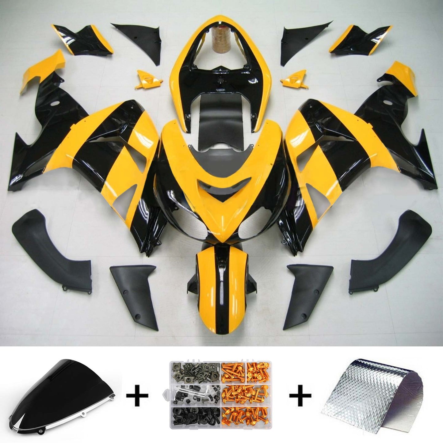 2006-2007 Kawasaki ZX10R Amotopart Injection Fairing Kit Bodywork Plastic ABS #124