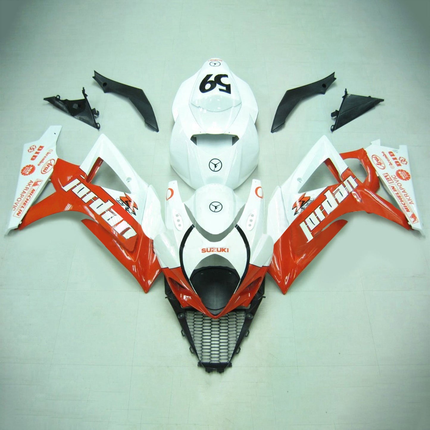 2007-2008 Suzuki GSXR1000 K7 Amotopart Injection Fairing Kit Bodywork Plastic ABS #107