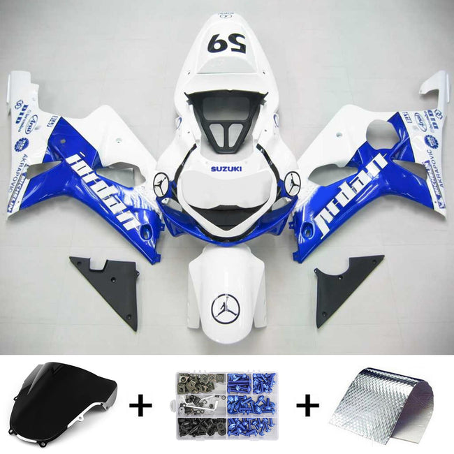 2000-2002 Suzuki GSXR1000 K1 K2 Amotopart Injection Fairing Kit Bodywork Plastic ABS #105