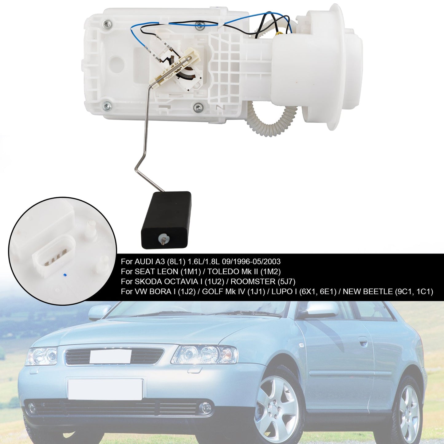 1998-2005 VW Bora I (1J2) 1.6L 1.8L 2.0L 2.3L 2.8L LUPO I (6X1, 6E1) 1.4L Fuel Pump Module Assembly 1J0919051B