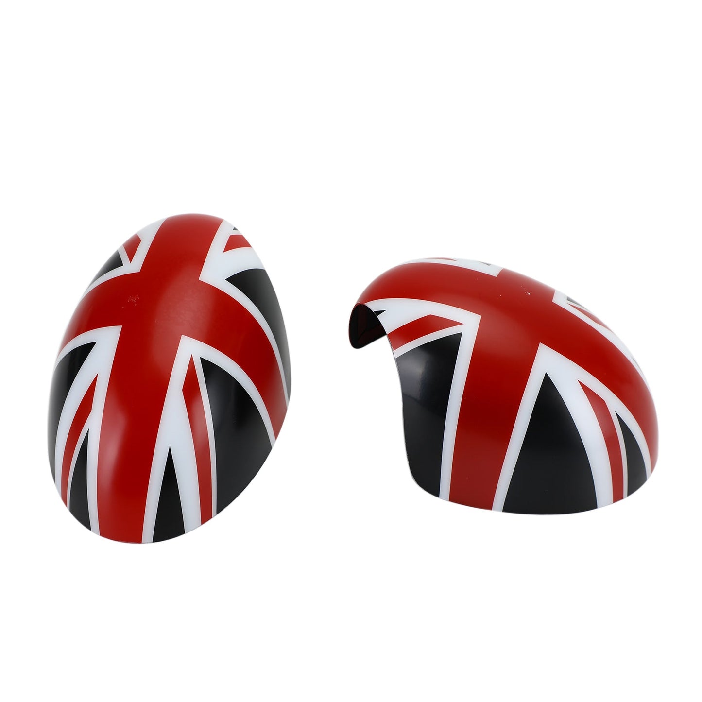 2 x Union Jack UK Flag Mirror Covers for MINI Cooper R55 R56 R57 Black/Red