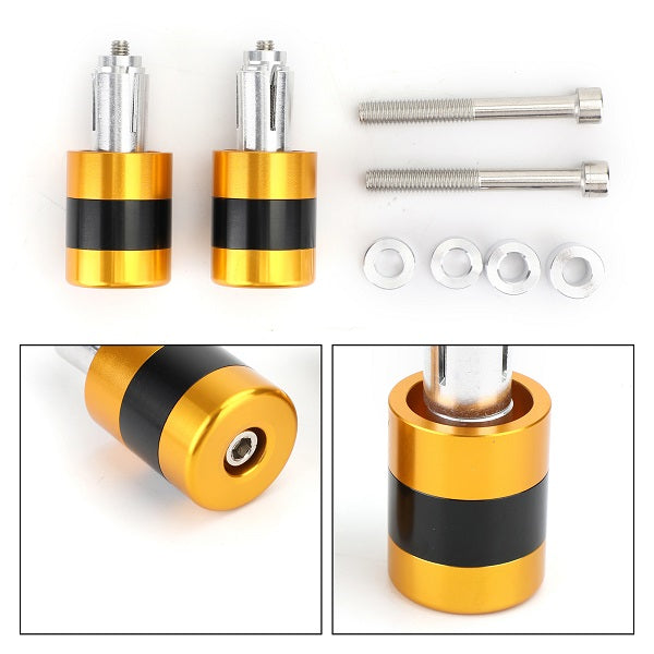 CNC Heavy Weight 7/8" 22mm Handle Bar Ends Vibration Reducing Sliders Set Black