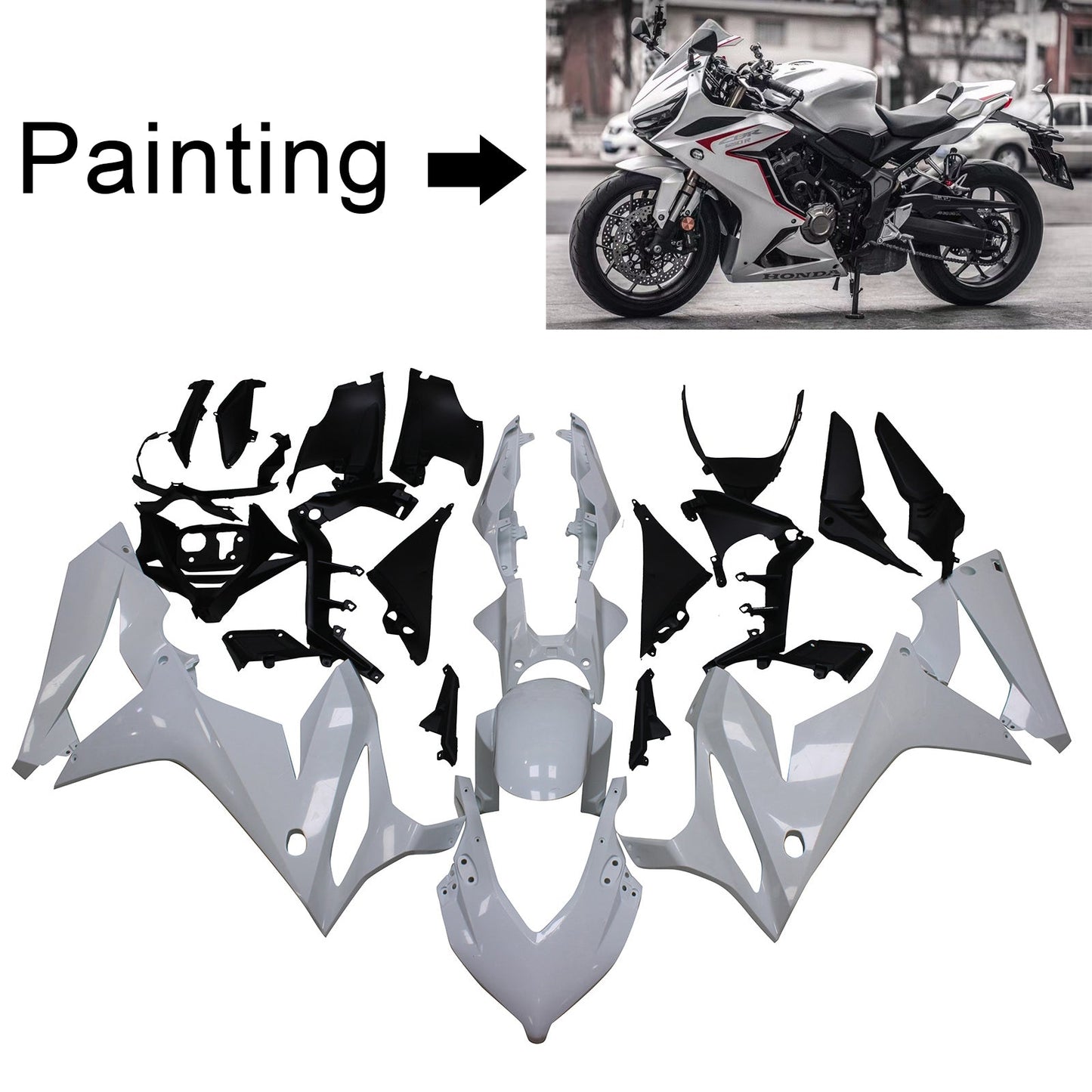 2021-2023 Honda CBR650R Amotopart Injection Fairing Kit Bodywork Plastic ABS #101