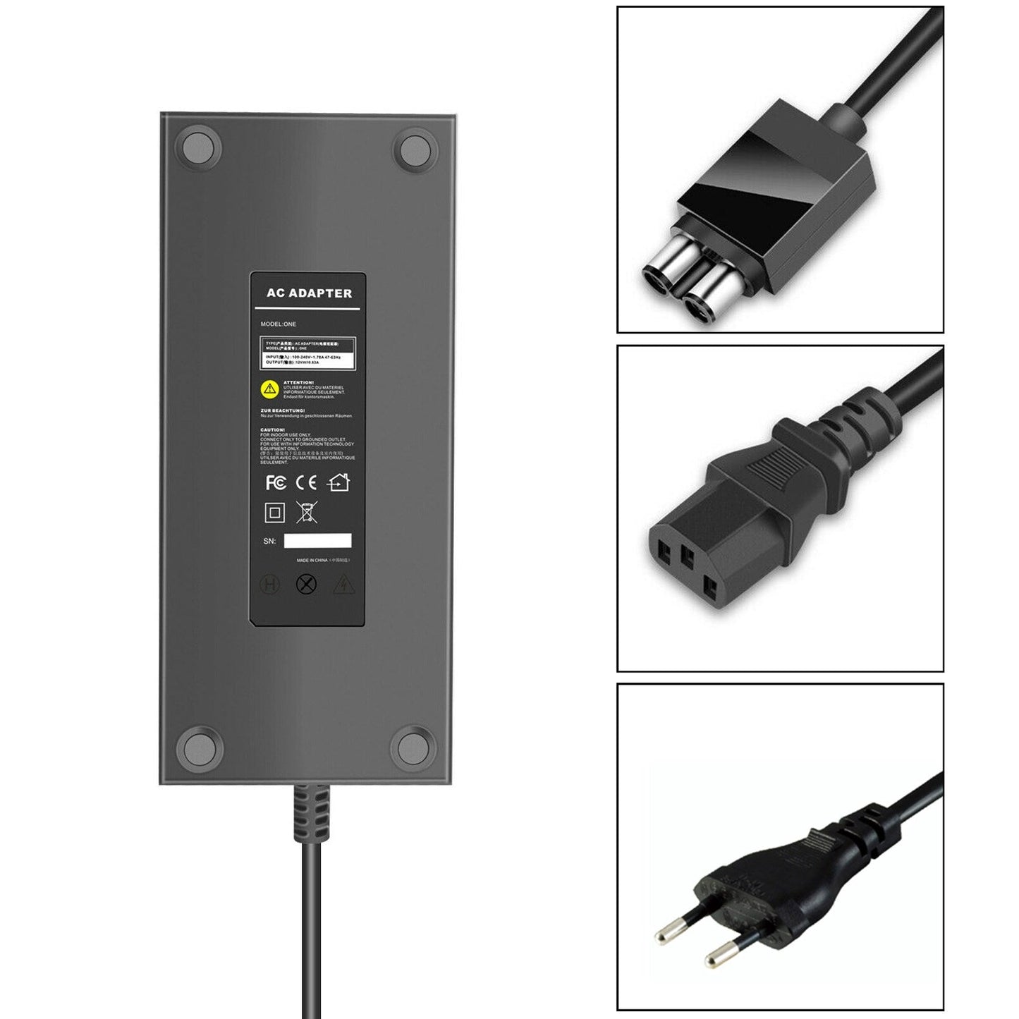 Power Supply AC Adapter 135W 10.83A Power Cord Cable Fit for Xbox one Console EU