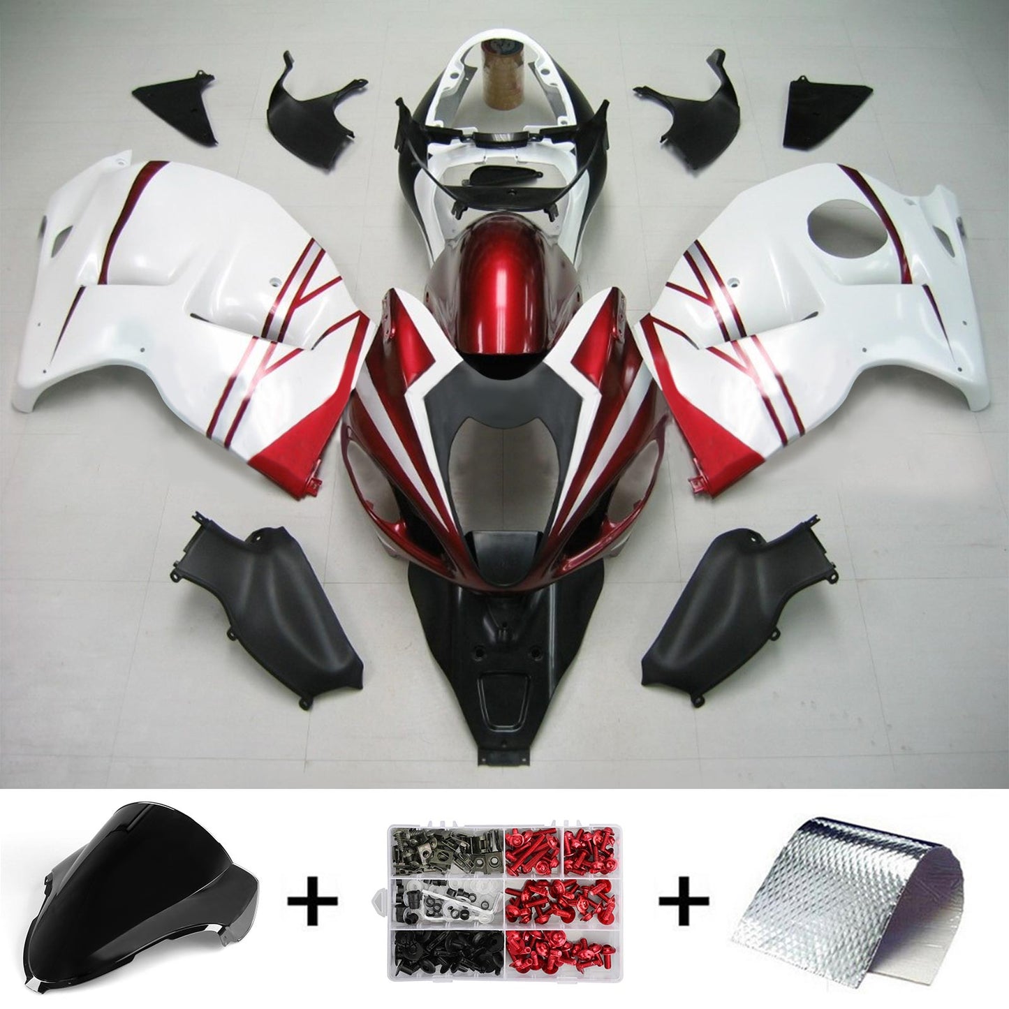 1999-2007 Suzuki Hayabusa GSX1300 Amotopart Injection Fairing Kit Bodywork Plastic ABS #114