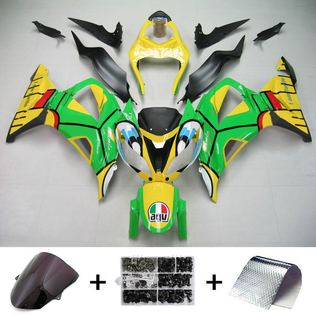 2013-2018 Kawasaki ZX6R 636 Amotopart Injection Fairing Kit Bodywork Plastic ABS #106