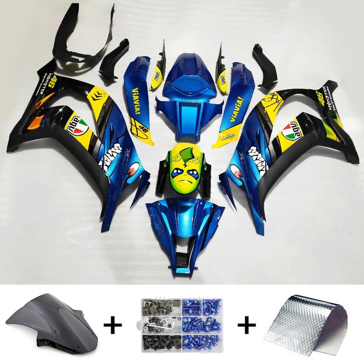 2011-2015 Kawasaki ZX10R Fairing Kit Bodywork Plastic ABS