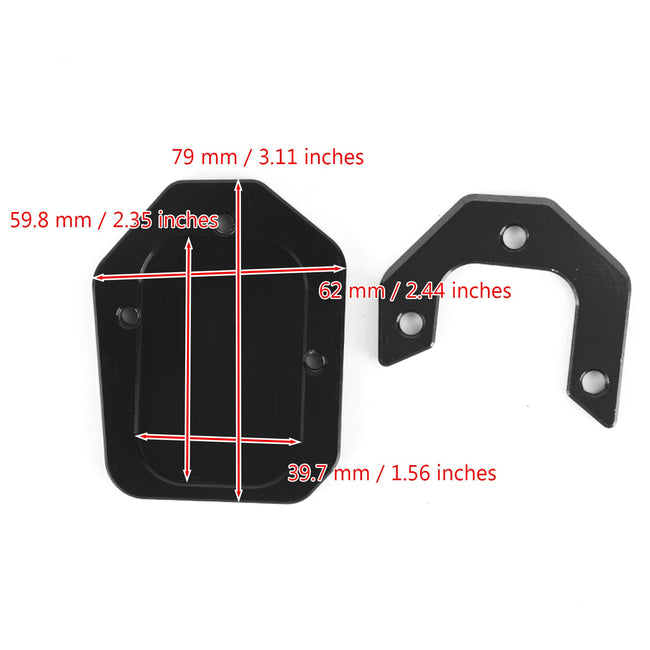 Kickstand Enlarge Plate Pad fit for BMW C400X 2018-2021 C400GT 2019-2021 Black