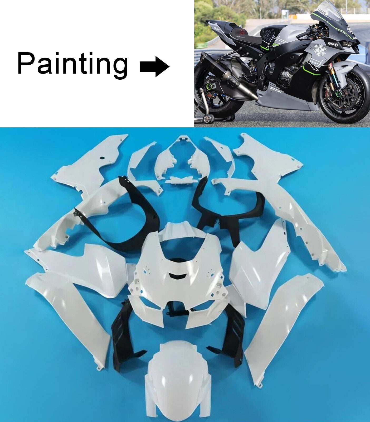 2021-2024 Kawasaki ZX-10R ZX10R Amotopart Injection Fairing Kit Bodywork ABS #101