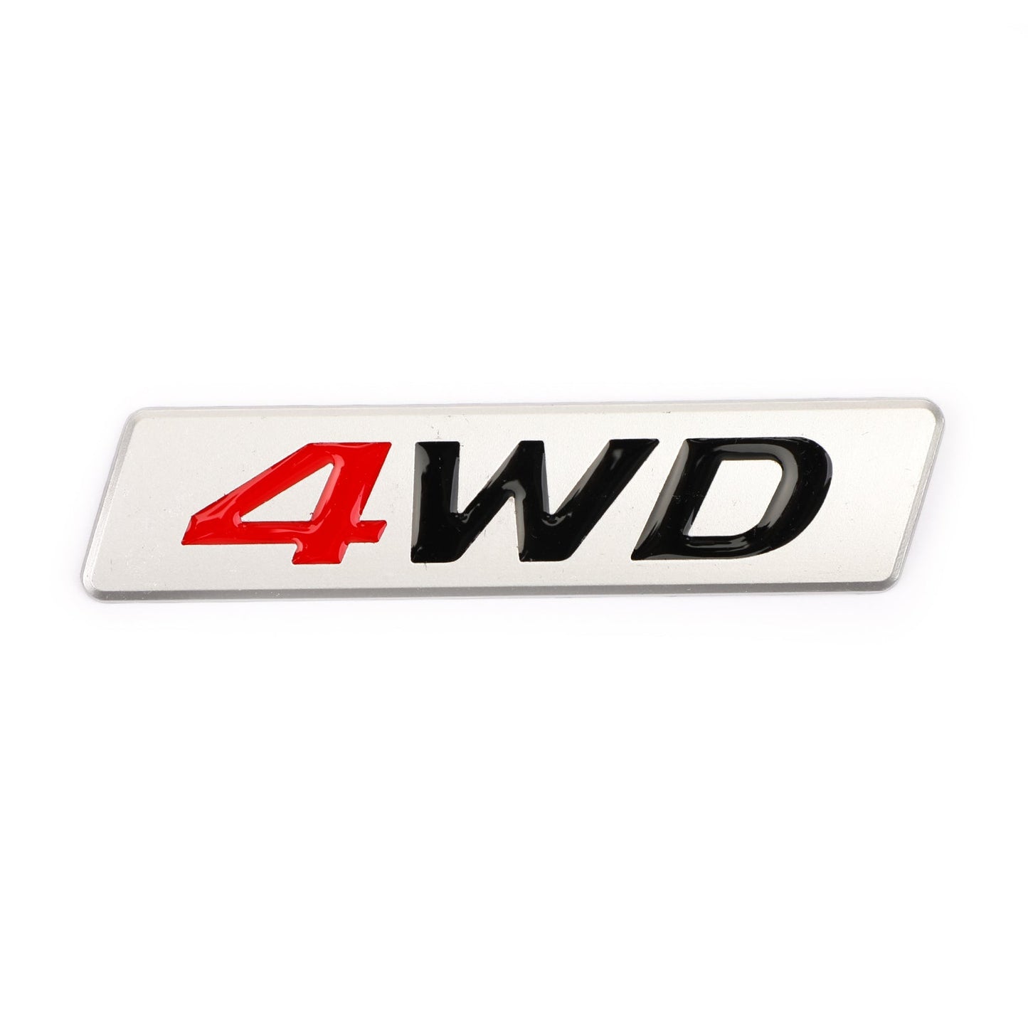 Metal 4WD Emblem Car Fender Trunk Tailgate Badge Decals Sticker 4WD 4X4 SUV Red