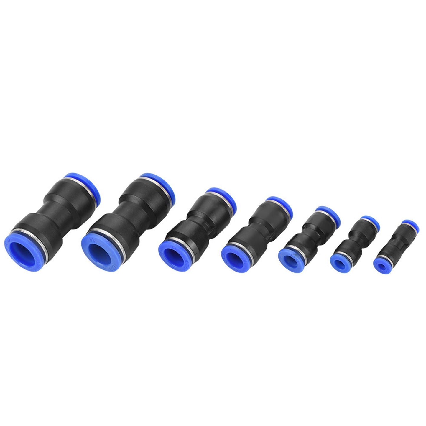 Quick 35 Pcs Straight Push Connectors 4/6/8/10/12/14/16mm Air Line Pneumatic