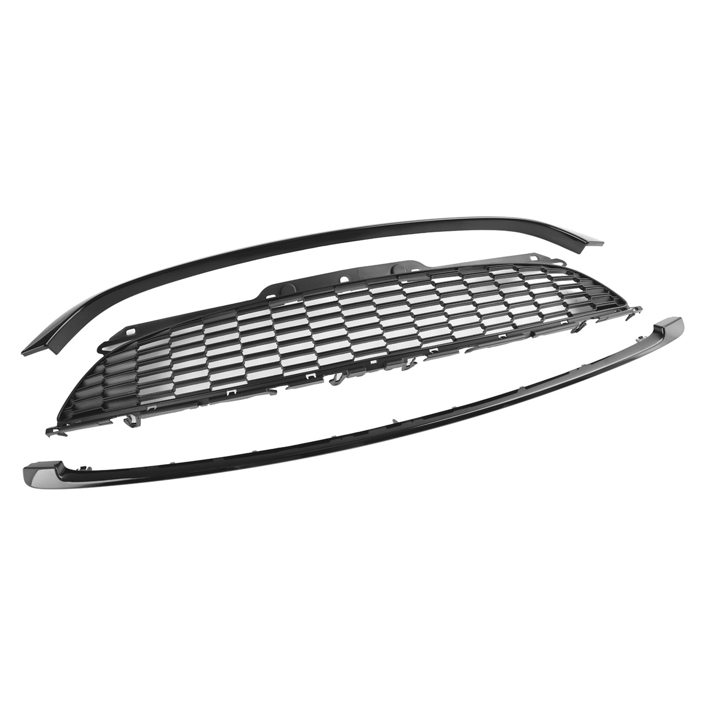 MINI R57 Cooper S & JCW 2-Door Convertible 2009-2013 3PCS Gloss Black Front Grille Grill