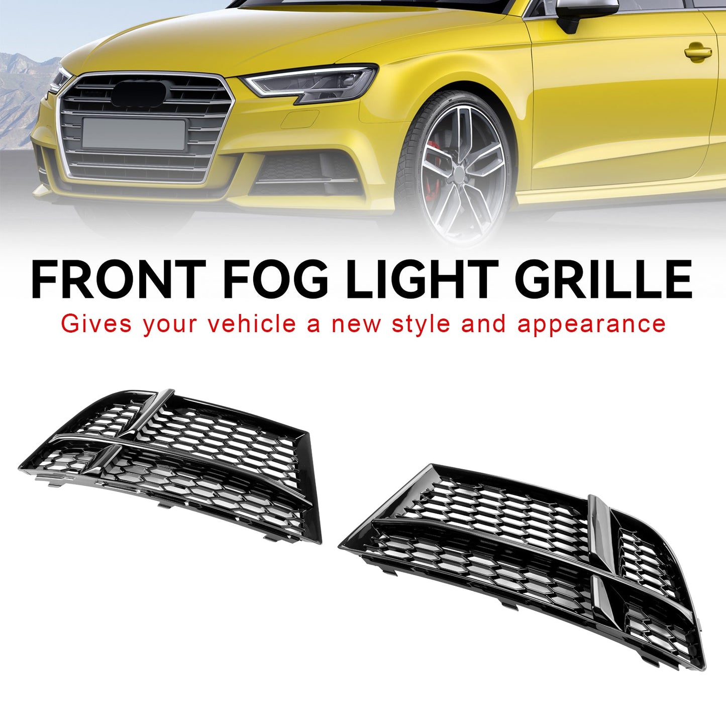 AUDI A3 8V S-LINE 2017-2019 Front Fog Light Cover Bezel Grille Grill