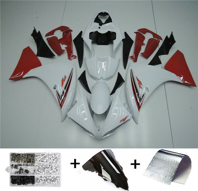 2009-2011 Yamaha YZF R1 Amotopart Fairing Red White Fairing Kit