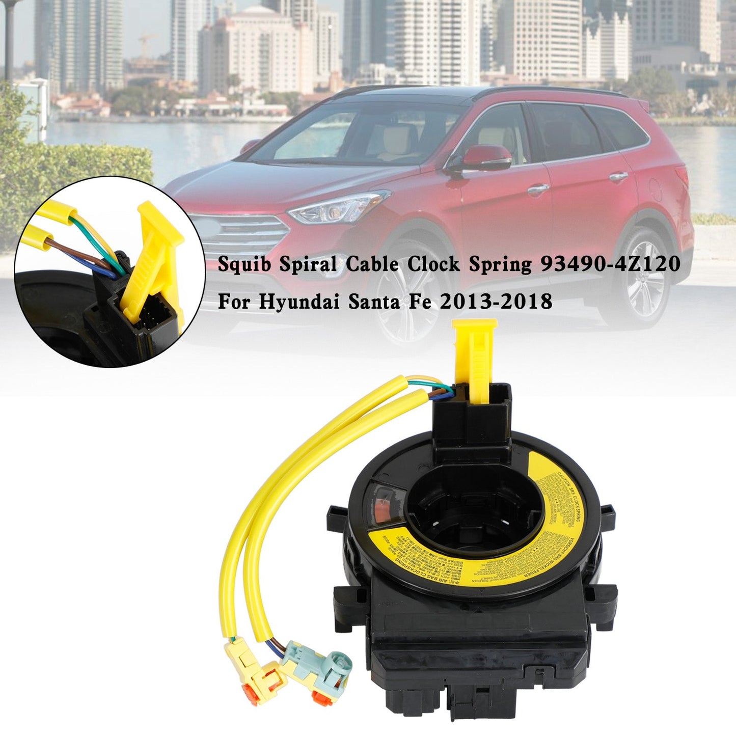 Squib Spiral Cable Clock Spring 93490-4Z120 For Hyundai Santa Fe 2013-2018