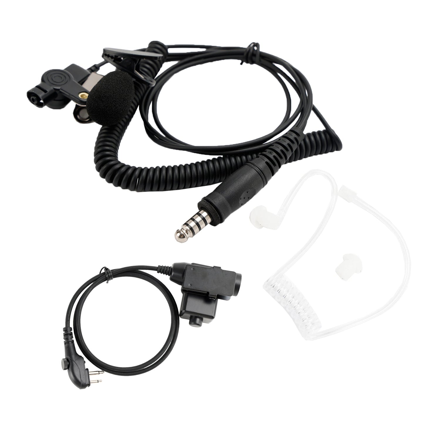 7.1-A3 Transparent Air Tube Headset with Mic For Hytera HYT TC-508 TC-510 TC-518