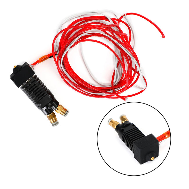 2 In 1 Out Hotend Extruder Dual Color 0.4MM Brass Nozzle 12V Upgrade for CR-10