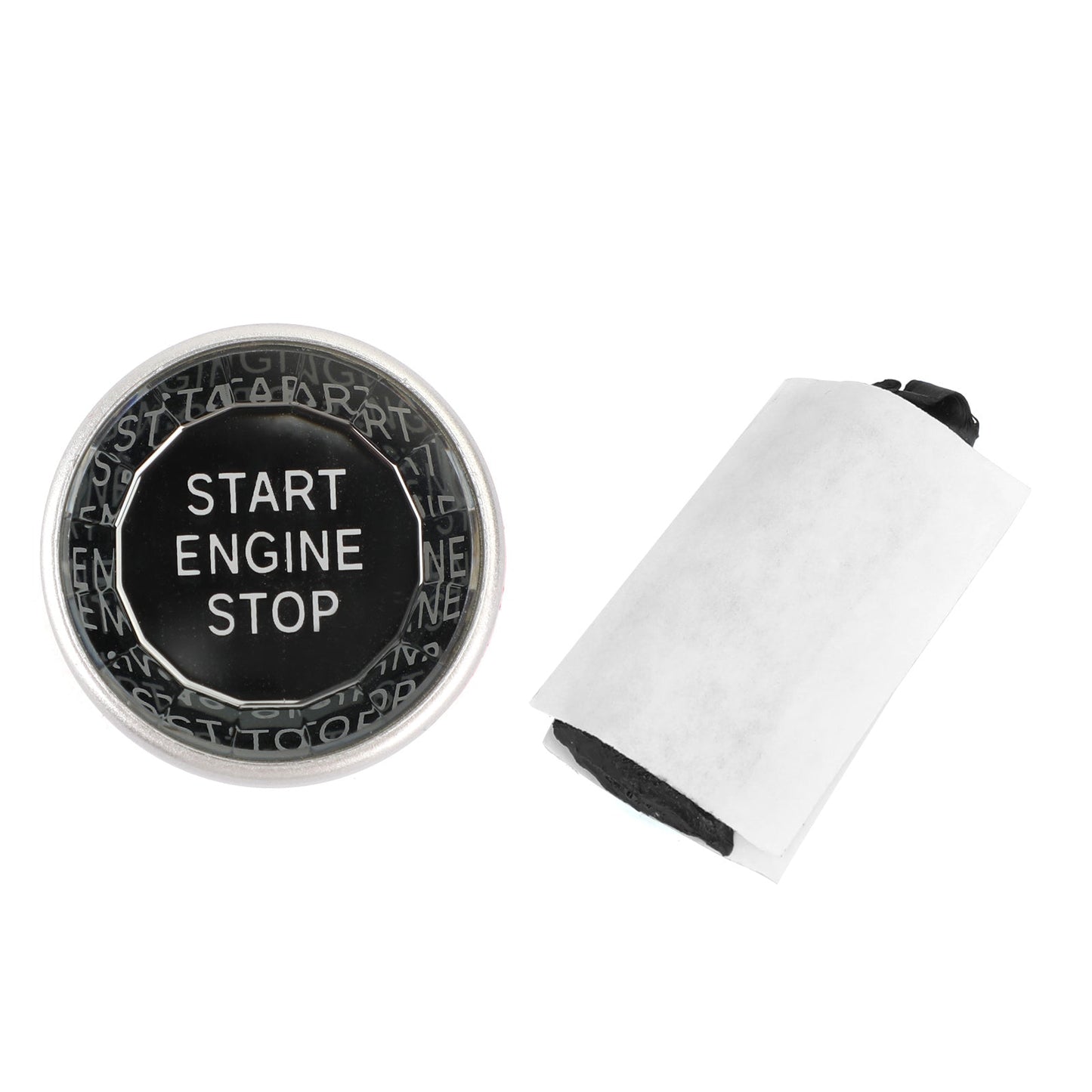 Engine Start Stop Push Button Knob Switch Decor Cover Fit For Jaguar XF XE F-Pace BLK