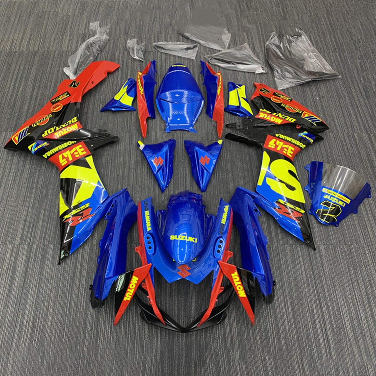 2011-2024 Suzuki GSXR 600/750 K11 Amotopart Injection Fairing Kit Bodywork Plastic ABS #101