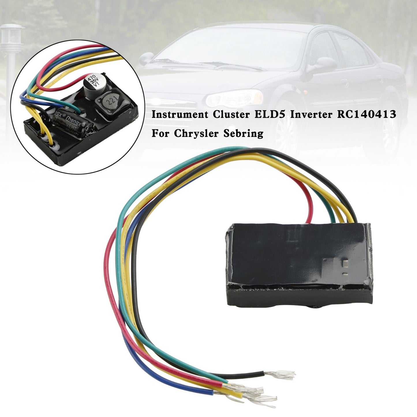 2007 to 2009 Chrysler Sebring
 / 2007 to 2011 Dodge Avenger 
 Instrument Cluster ELD5 Inverter RC140413